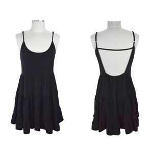 Black Spaghetti Strap sleeveless Dress One Size